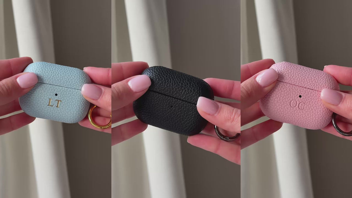 Personalised leather AirPods case product video