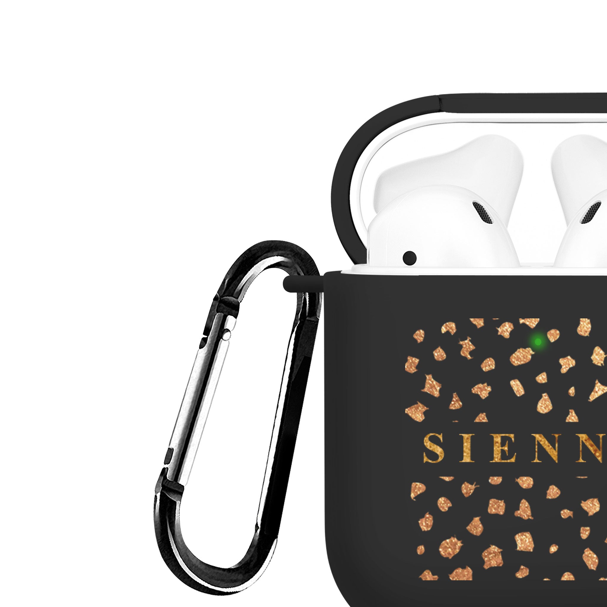 Personalised Soft AirPods Case Cover Custom Name Gold Animal Print Leopard Cheetah