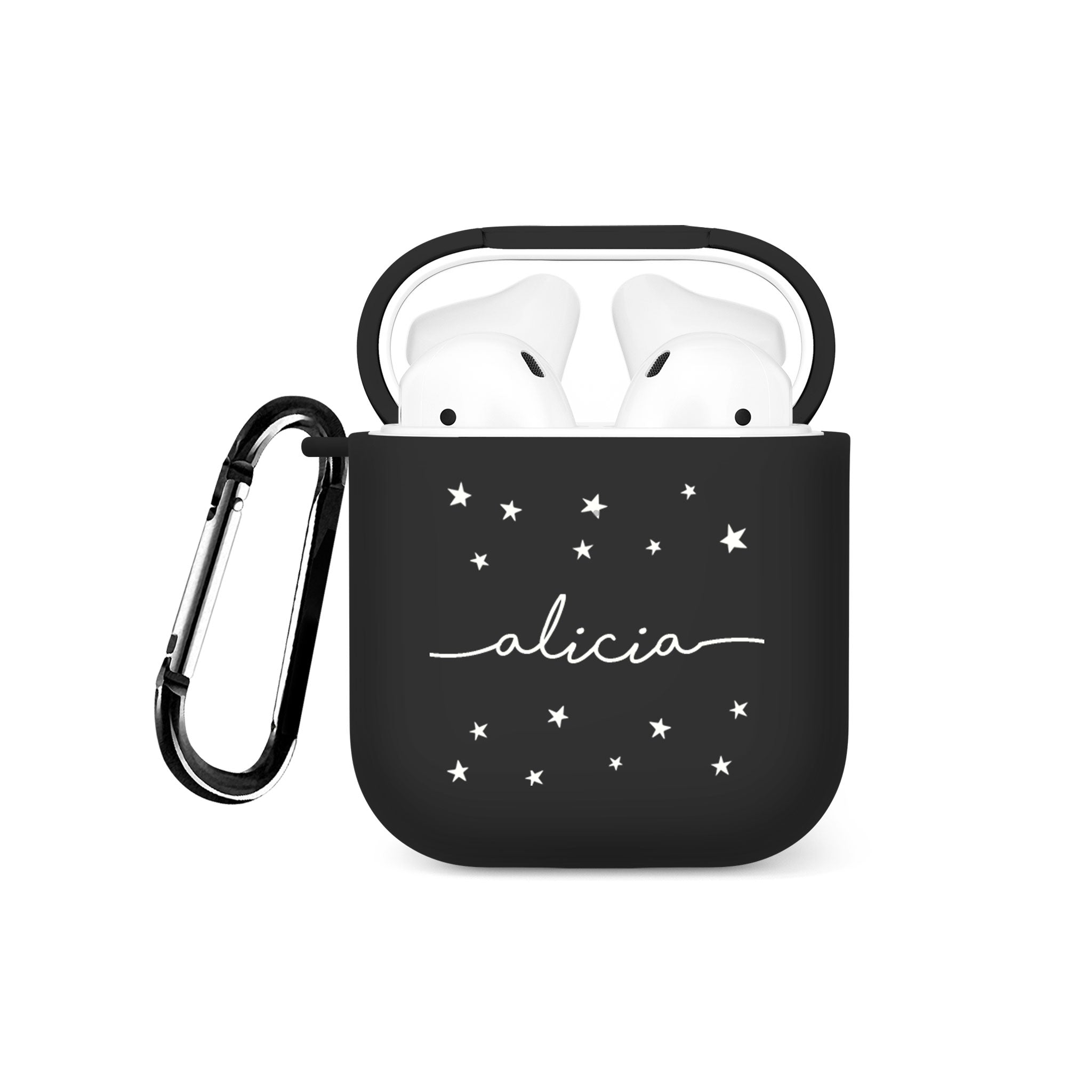 Personalised Soft AirPods Case Cover Custom Name Stars Starry Night Sky
