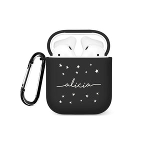 Personalised Soft AirPods Case Cover Custom Name Stars Starry Night Sky