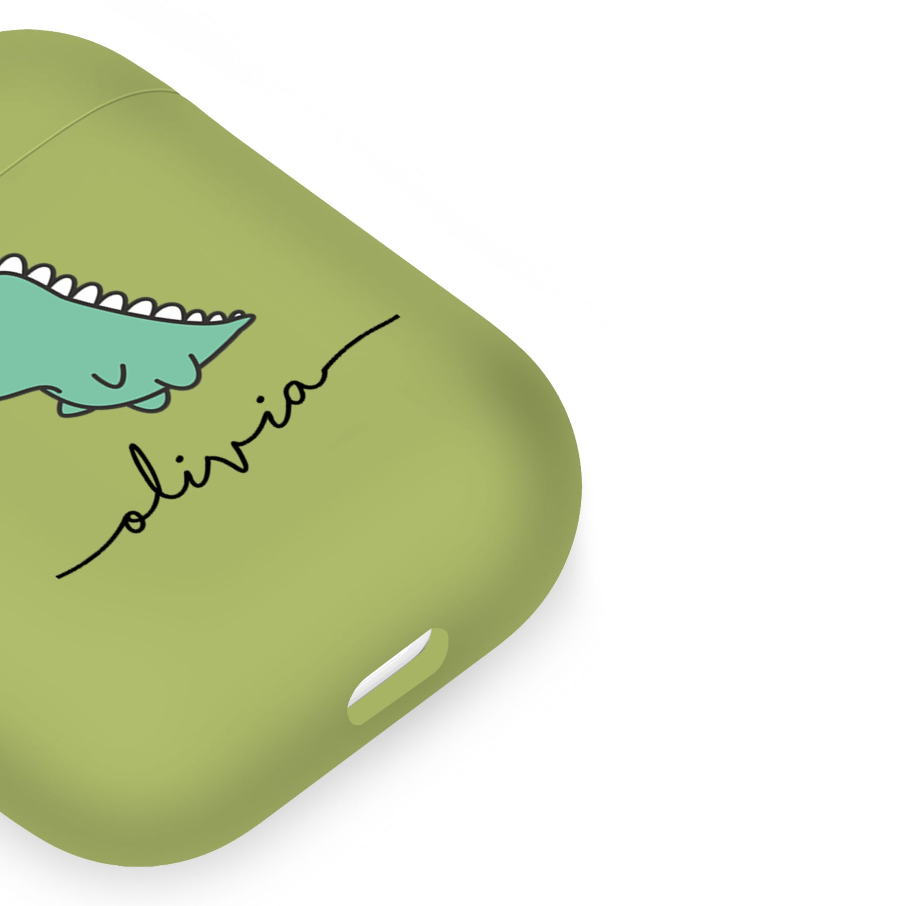 Personalised Soft AirPods Case Cover Custom Name Dinosaur Kawaii Dino