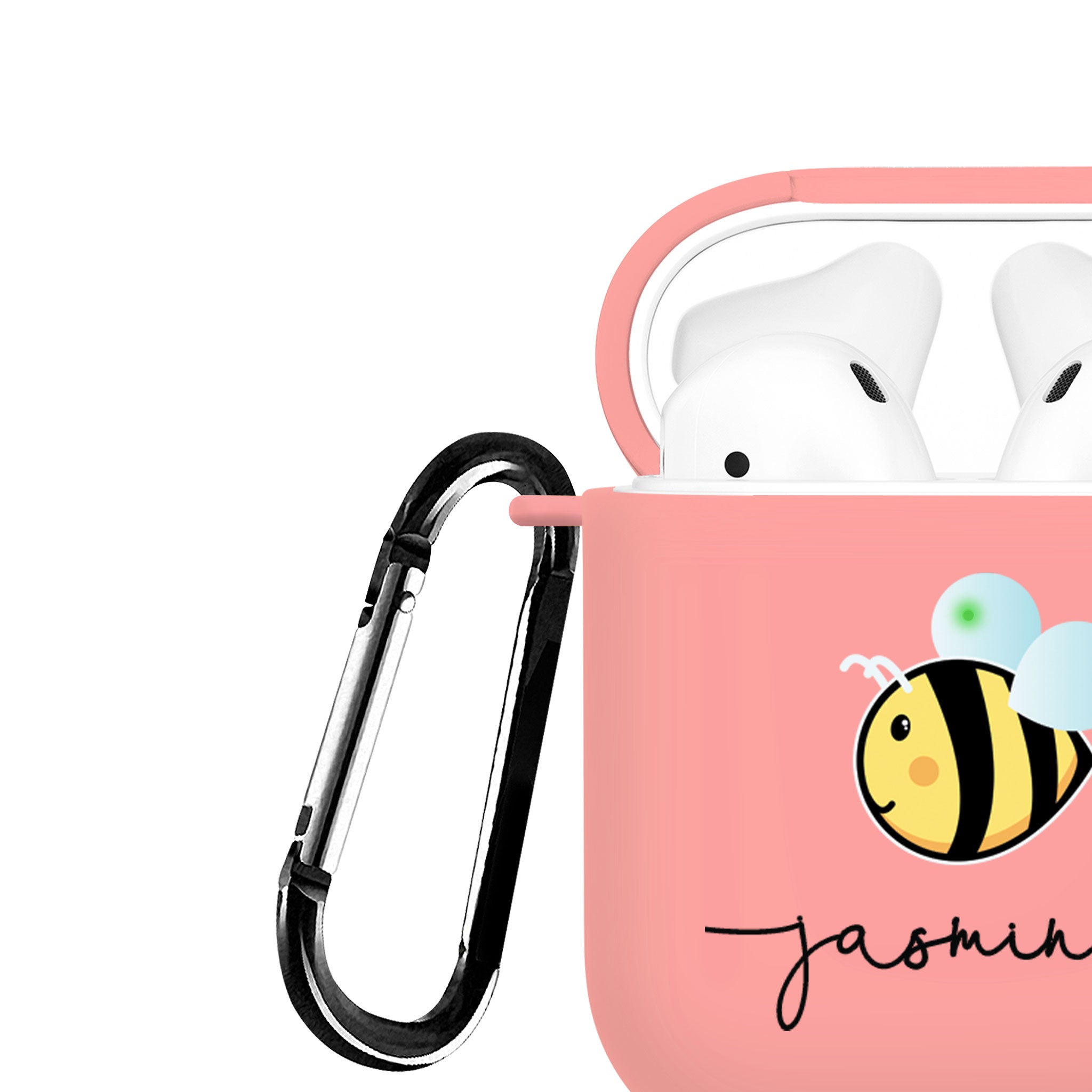 Personalised Soft AirPods Case Cover Custom Name Bumblebee Busy Bee