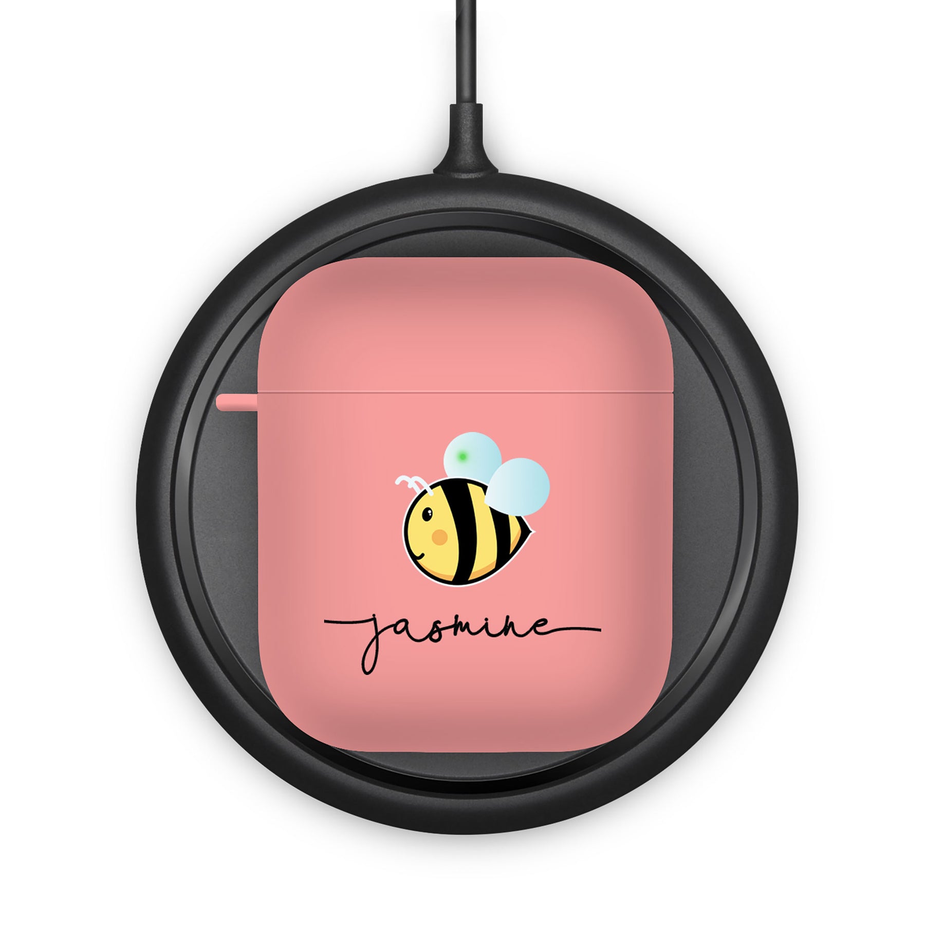 Personalised Soft AirPods Case Cover Custom Name Bumblebee Busy Bee