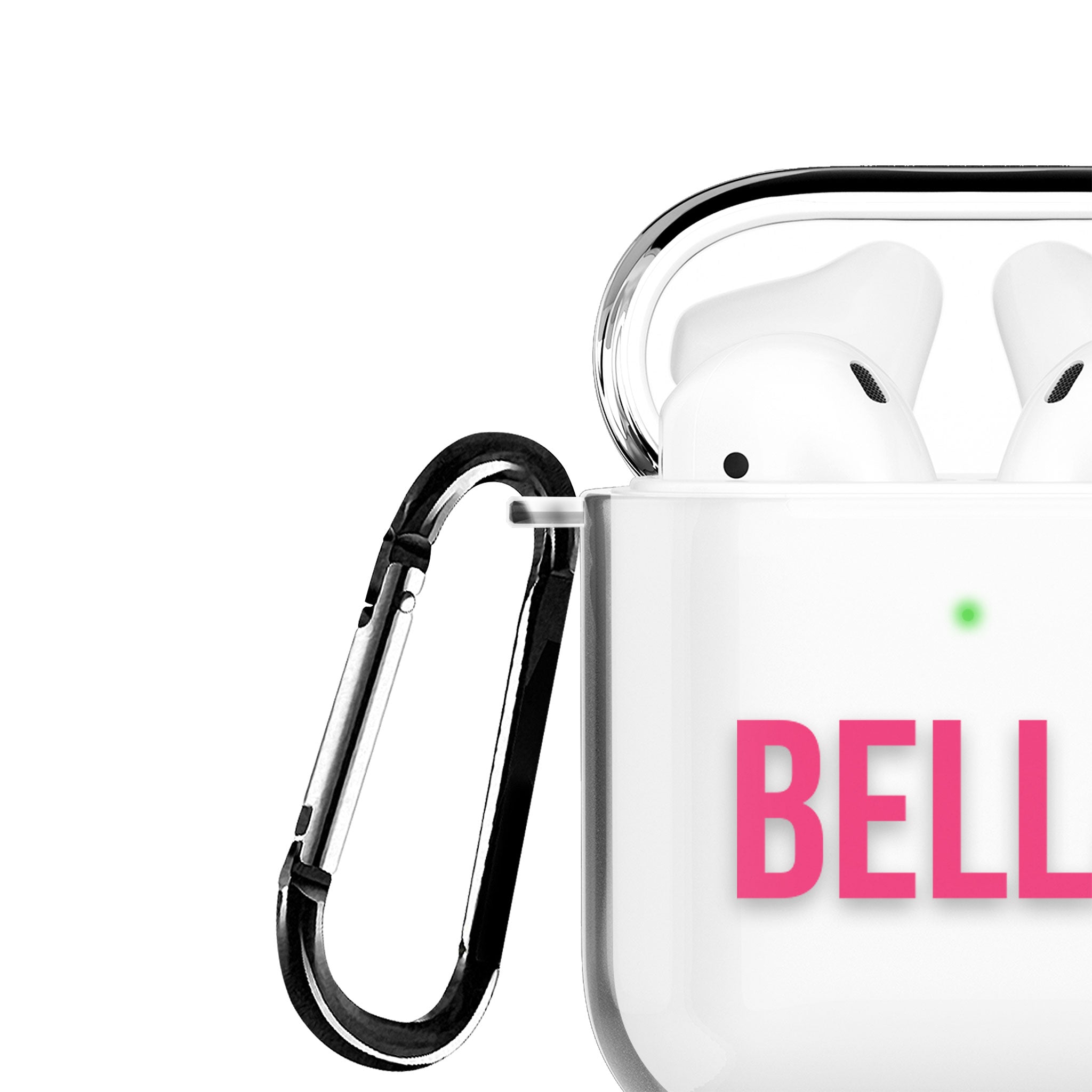 Personalised AirPods Case Clear Cover Custom Name Pink Purple