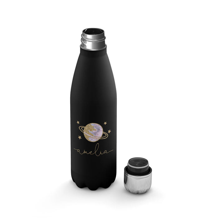Personalised Water Bottle - Planet Stars Gold Colourful
