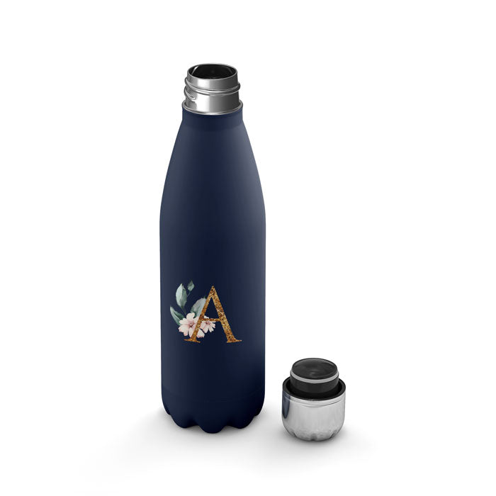 Personalised Water Bottle - Golden Monogram