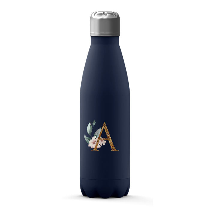 Personalised Water Bottle - Golden Monogram