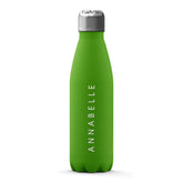 Personalised Water Bottle - Name on Lime Green