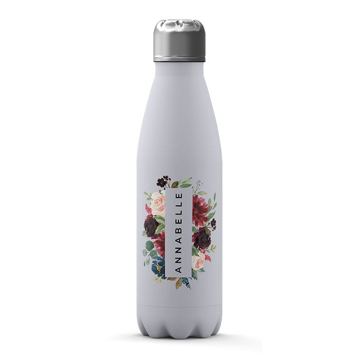 Personalised Water Bottle - Vintage Roses