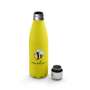 Personalised Water Bottle - Honey Bee Yellow