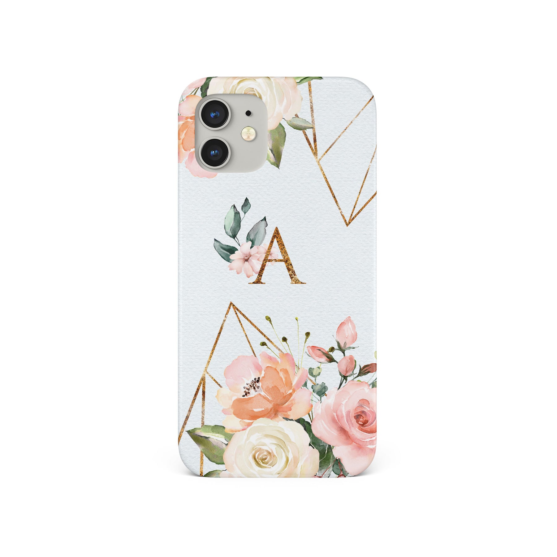 Personalised Hard Phone Case Floral Pink English Roses Bouquets