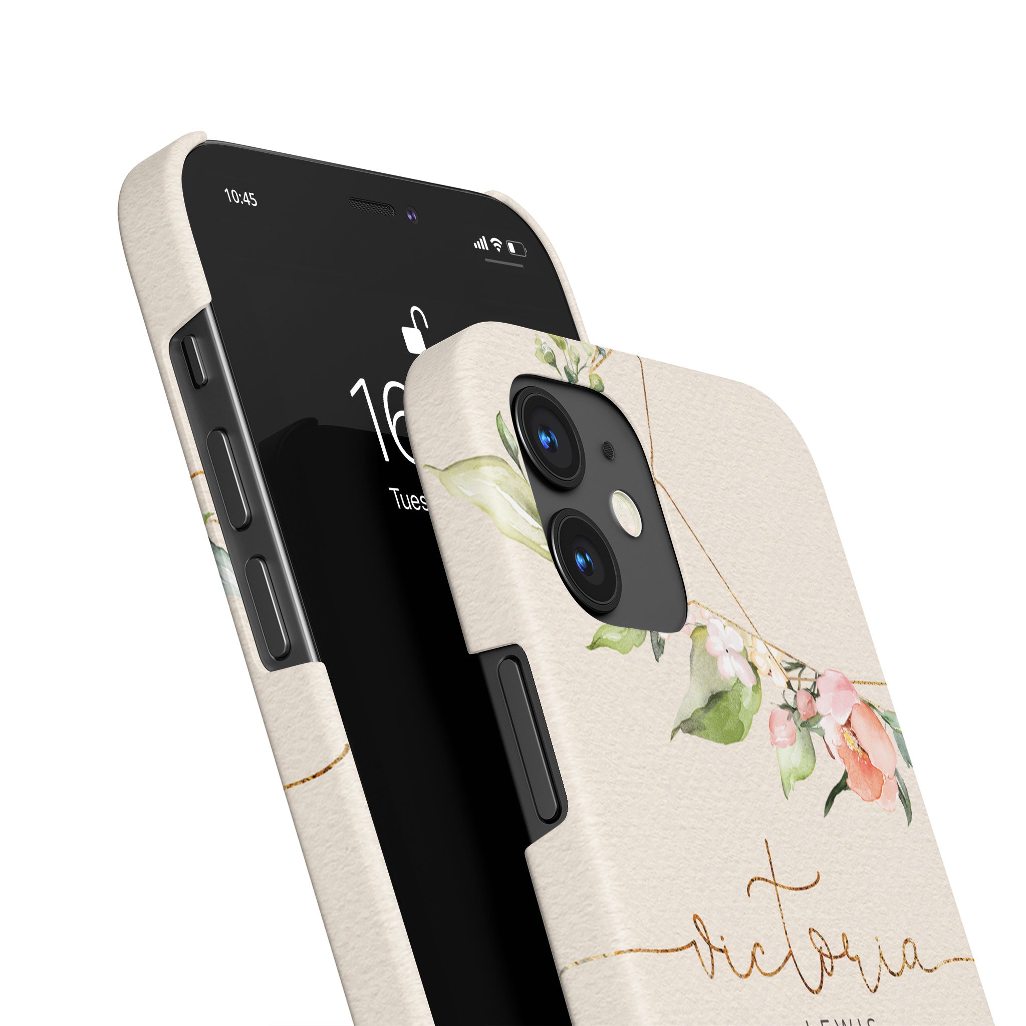 Personalised Hard Phone Case Floral Vintage Shabby Chic Blossom Branch