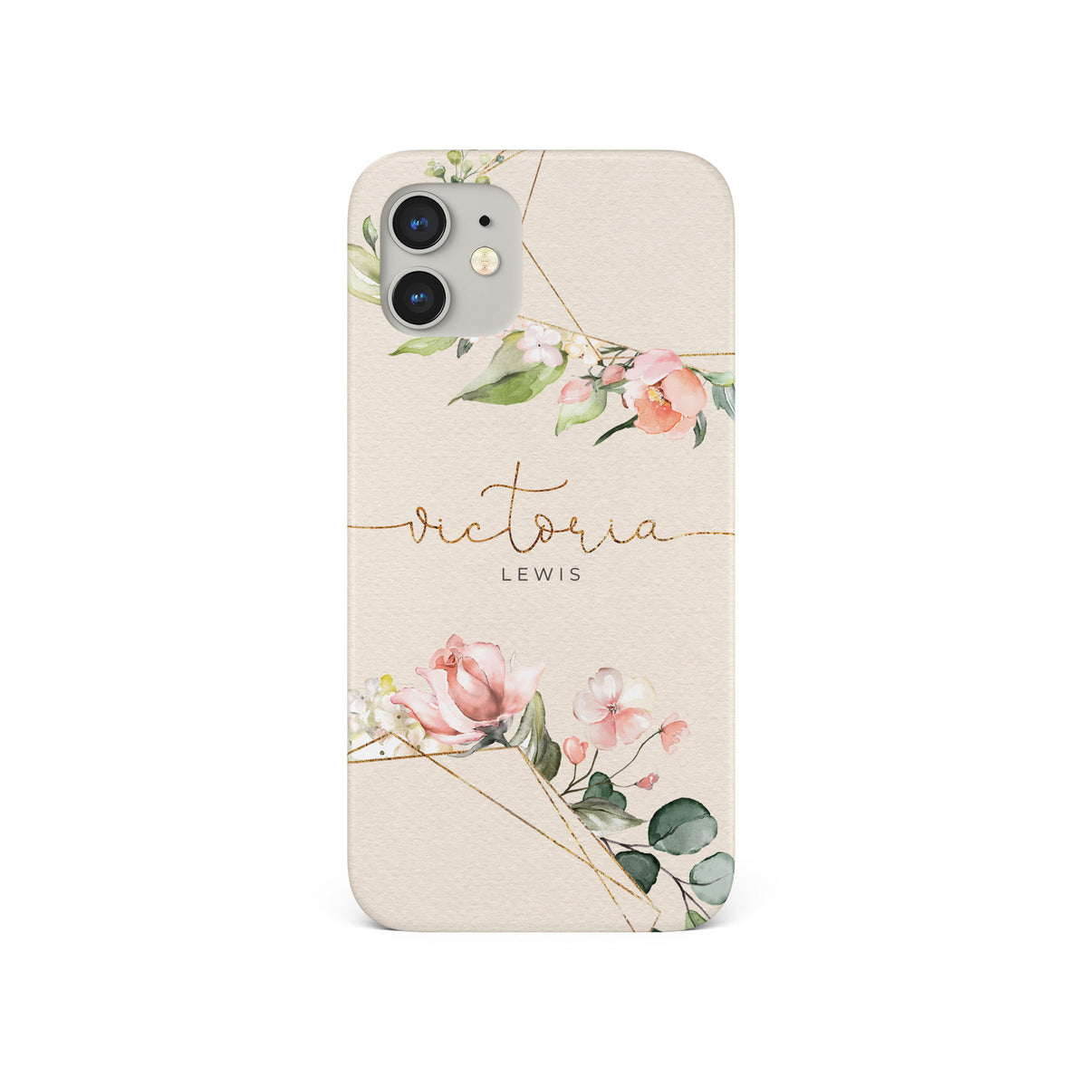 Personalised Hard Phone Case Floral Vintage Shabby Chic Blossom Branch