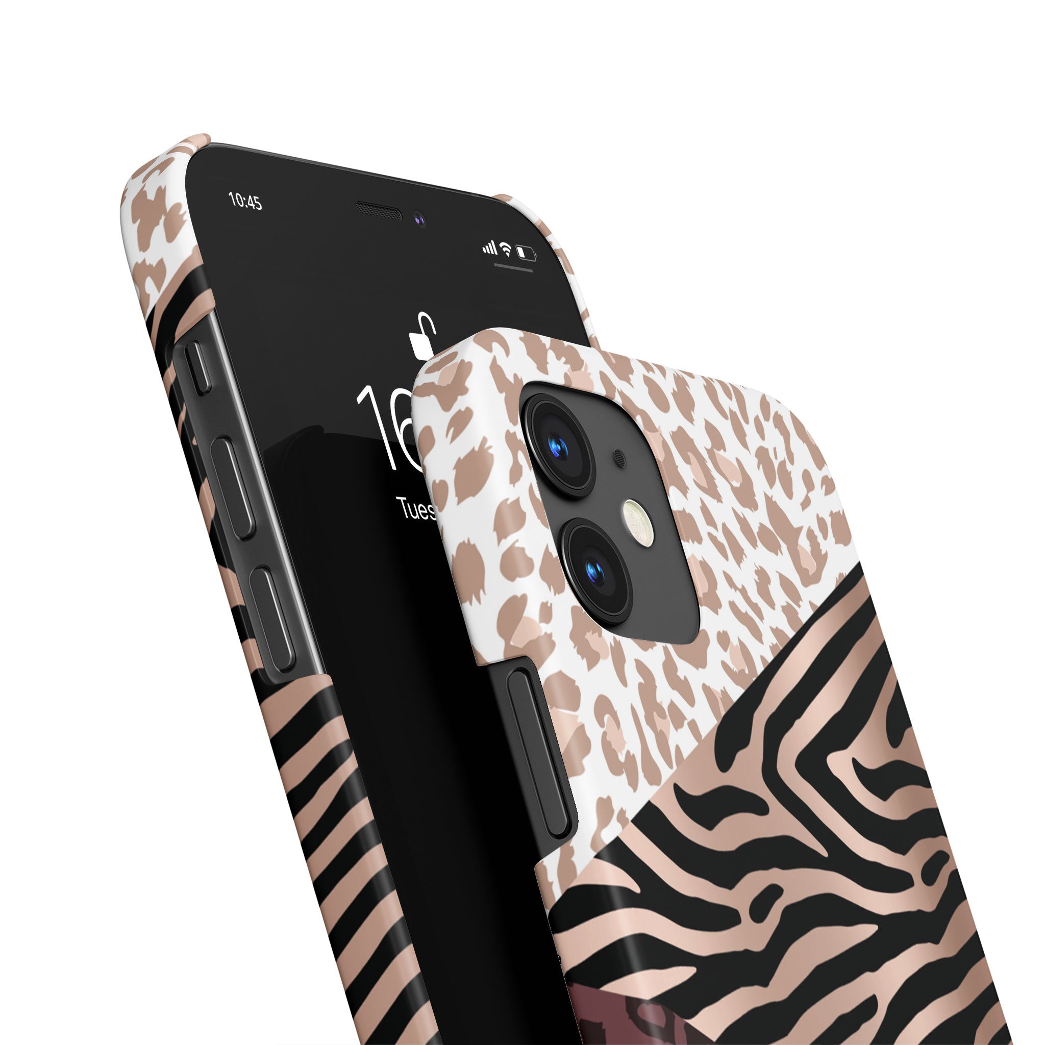 Personalised Hard Phone Case Animal Print Tiger Leopard Cheetah