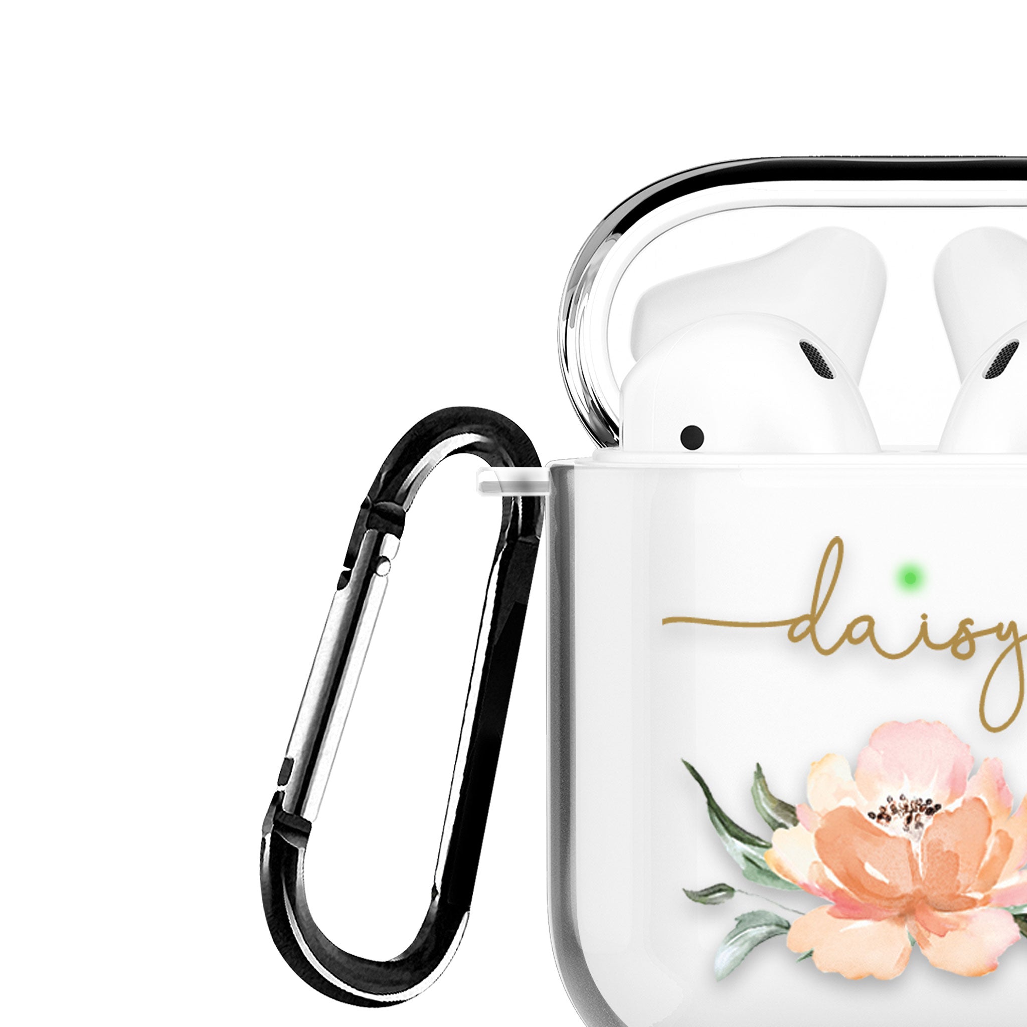 Personalised Airpods Case Rose Bloom