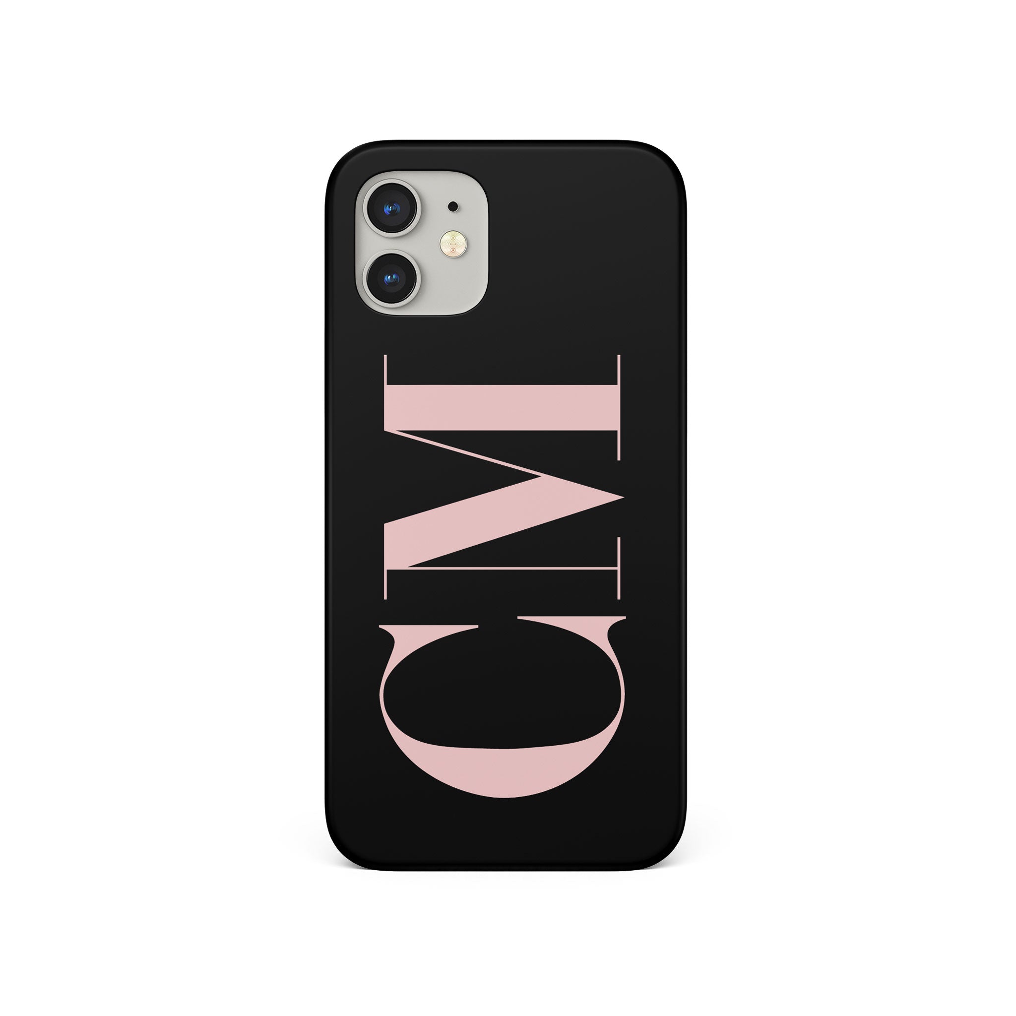 Personalised Hard Phone Case Custom Name Black