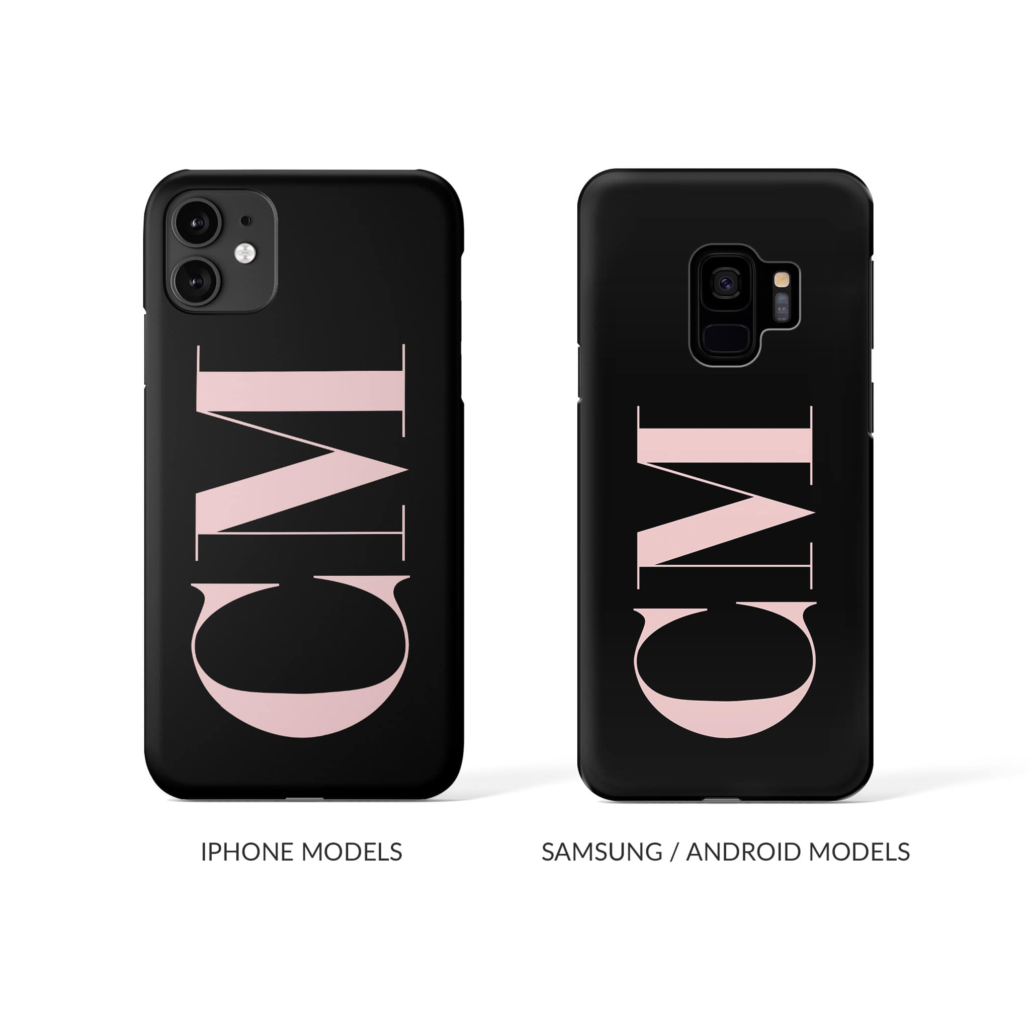 Personalised Hard Phone Case Custom Name Black