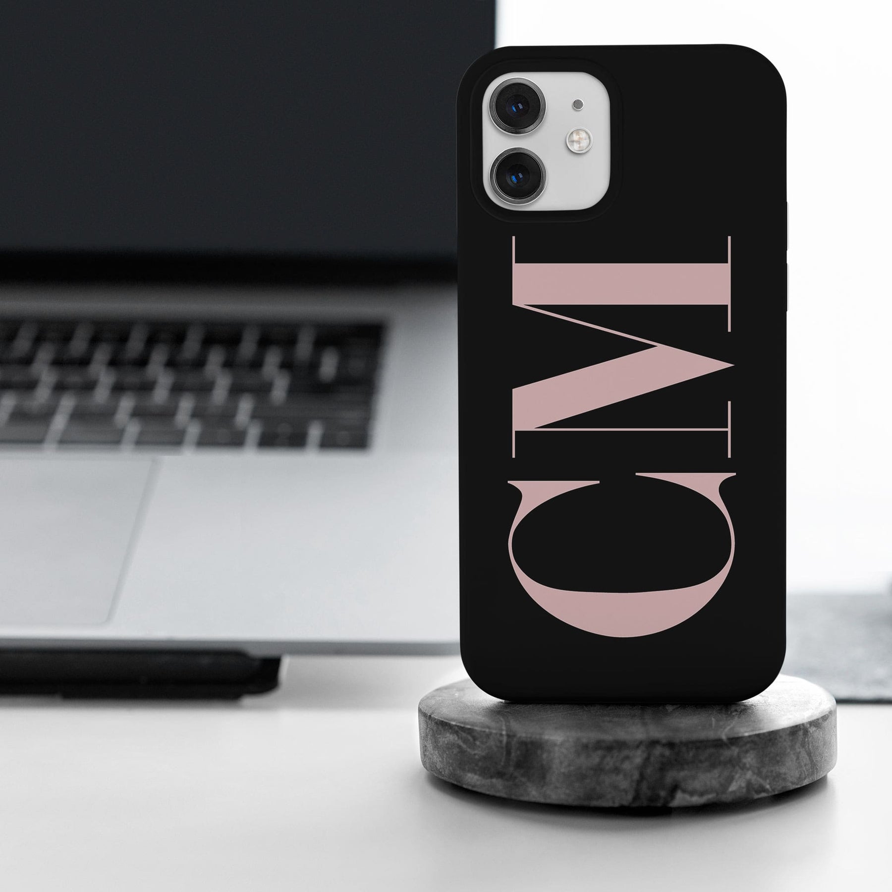 Personalised Hard Phone Case Custom Name Black