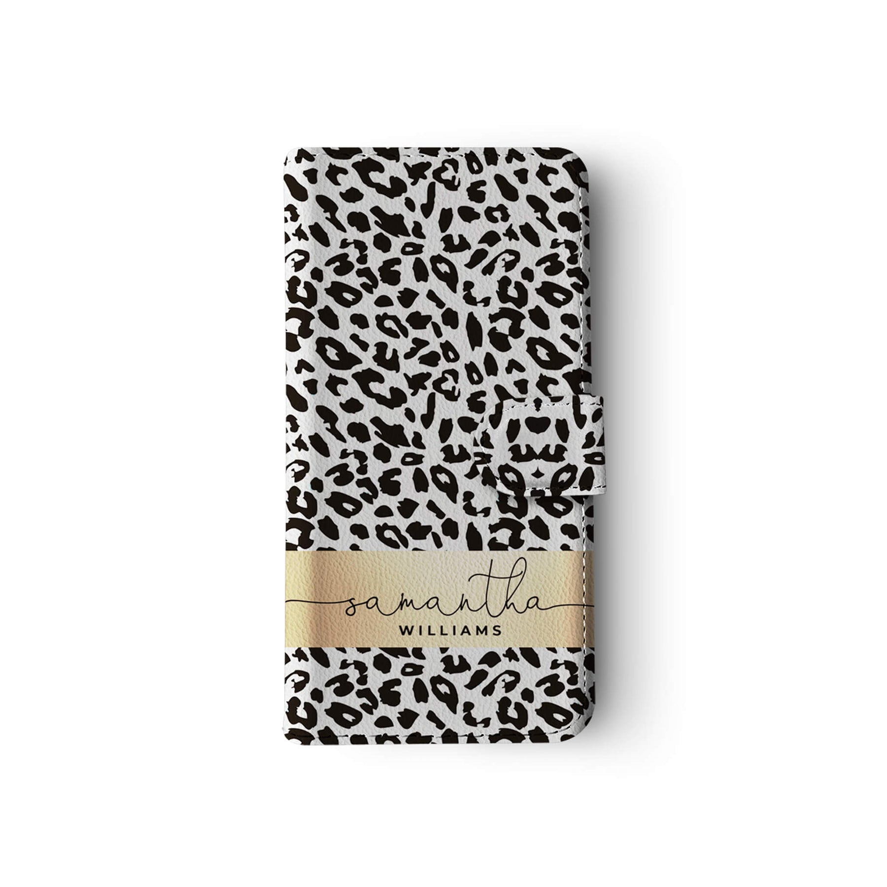 Personalised Wallet Flip Case Animal Print