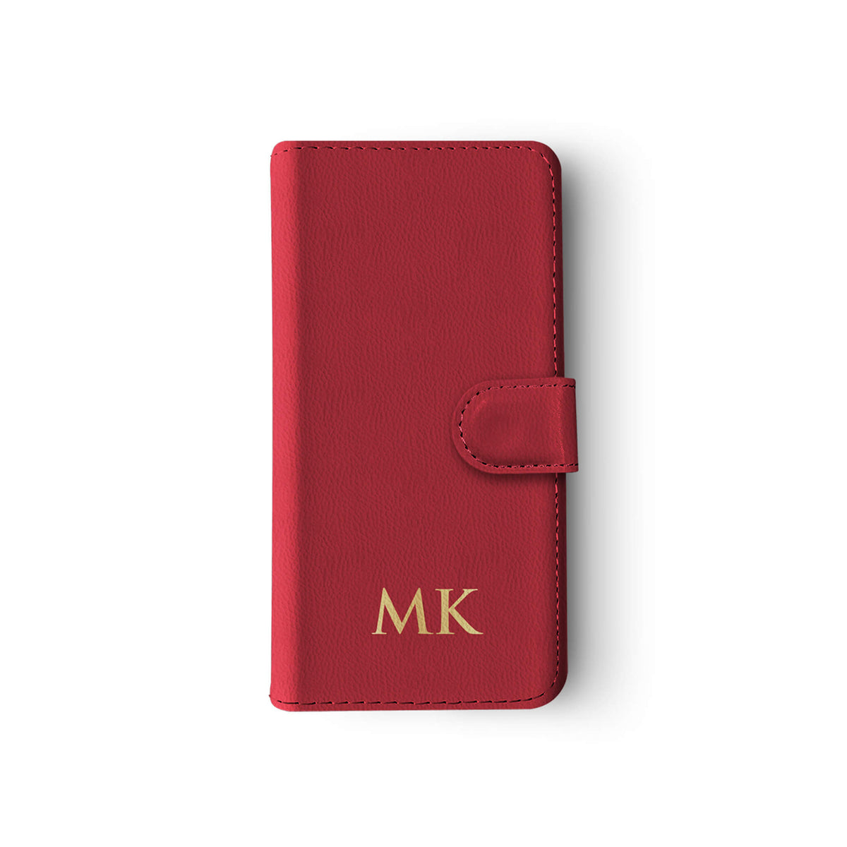 Personalised Wallet Flip Case Custom Name Red